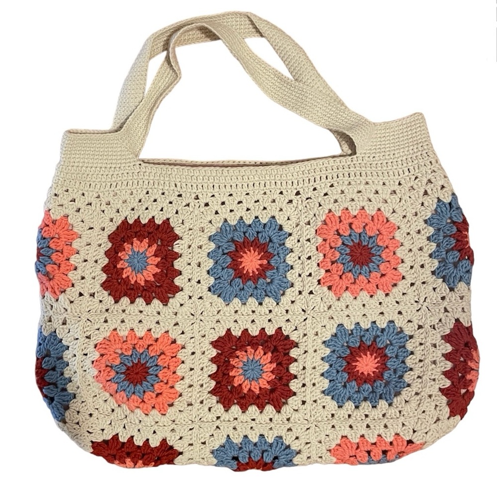 Crochet Granny Square Tote Bag